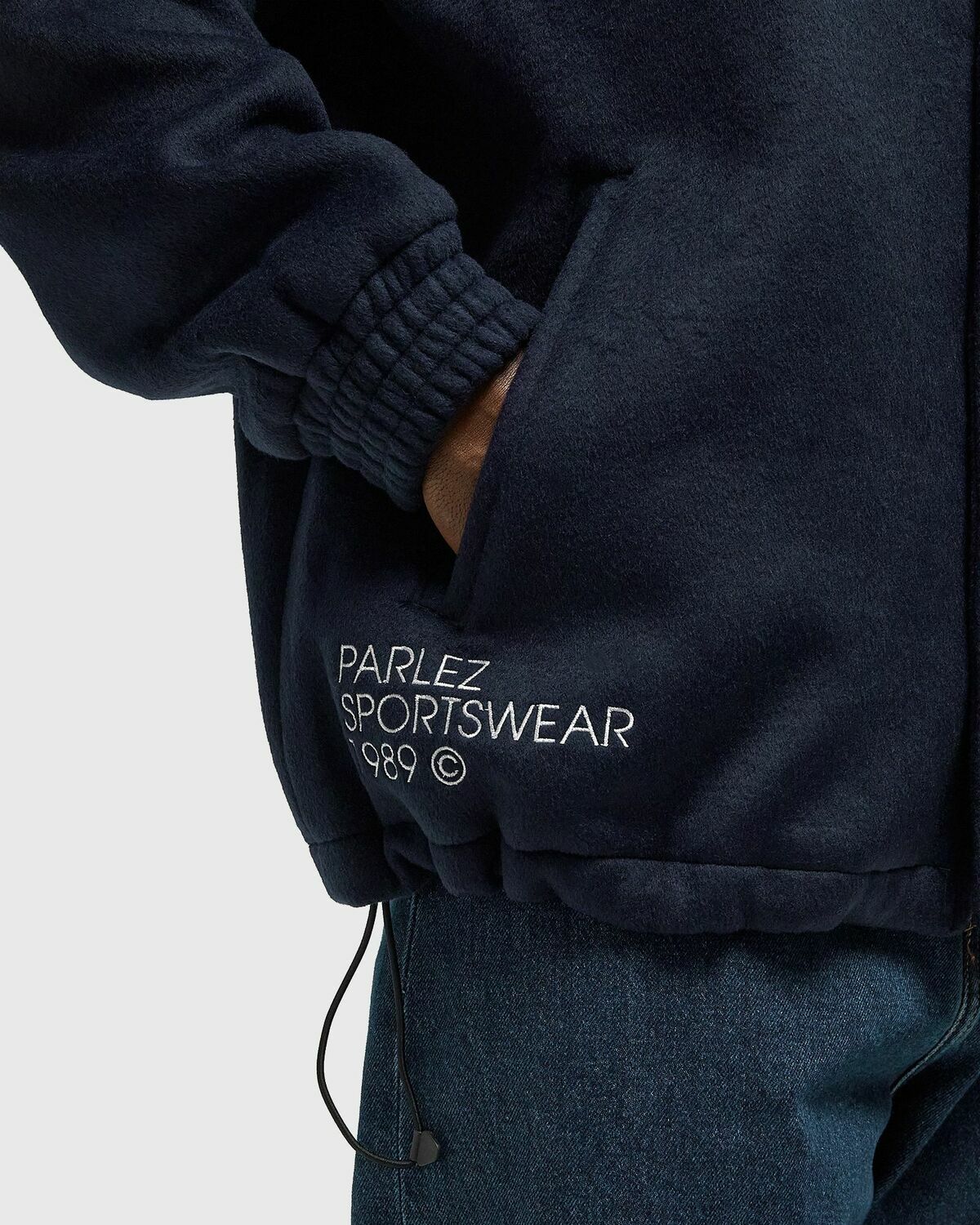 Parlez Podium Coach Jacket Blue Mens Bomber Jacket