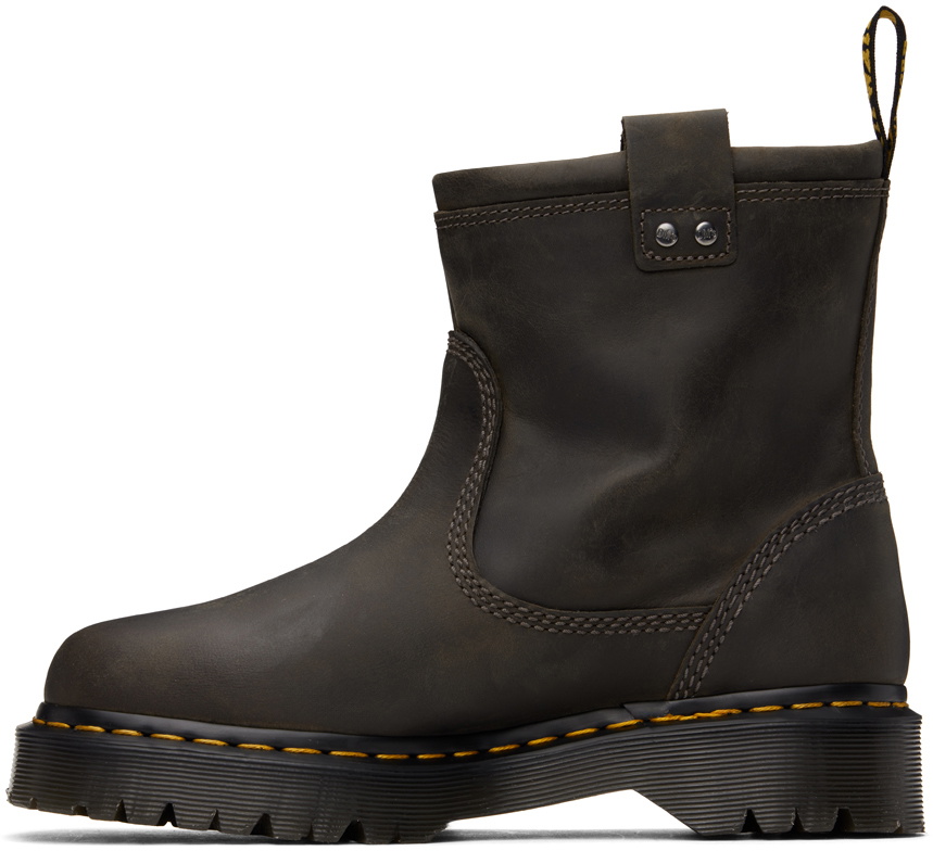 Dr. Martens Gray Anistone Lo Leather Chelsea Boots