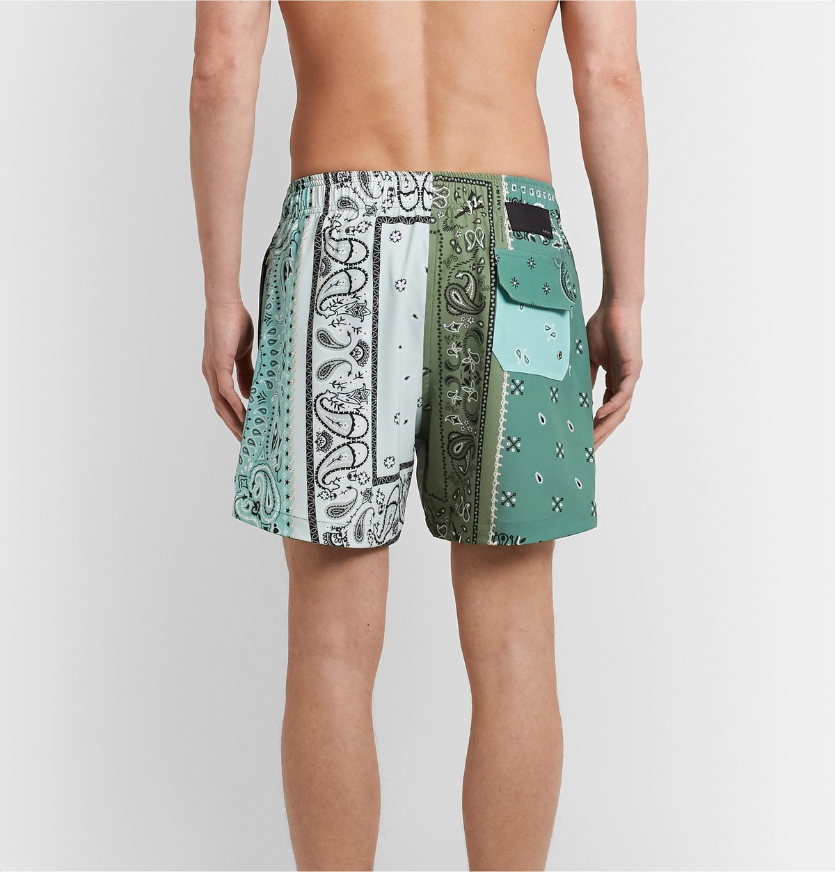 AMIRI - Mid-Length Bandana-Print Swim Shorts - Green Amiri