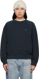 Maison Kitsuné Navy Bold Fox Head Patch Oversize Sweatshirt