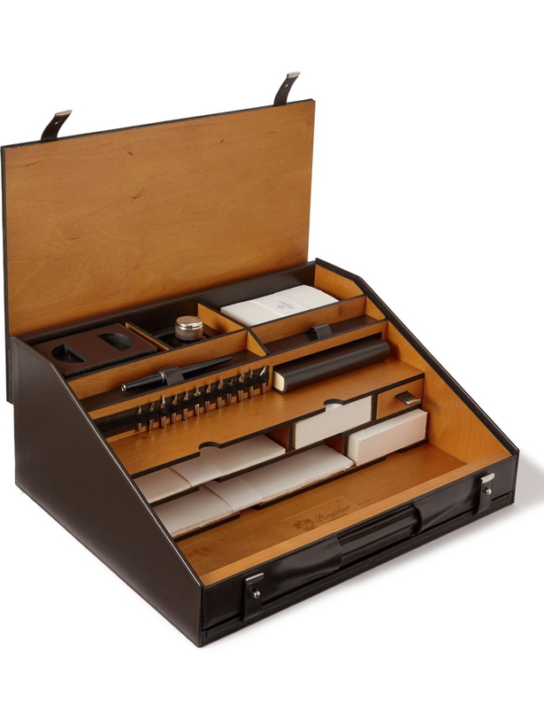 Photo: Pineider - Leather and Plywood Travel Desk Set