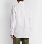 L.E.J - Camp-Collar Linen Shirt - White