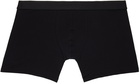 Sunspel Black Long Leg Stretch Boxer Briefs