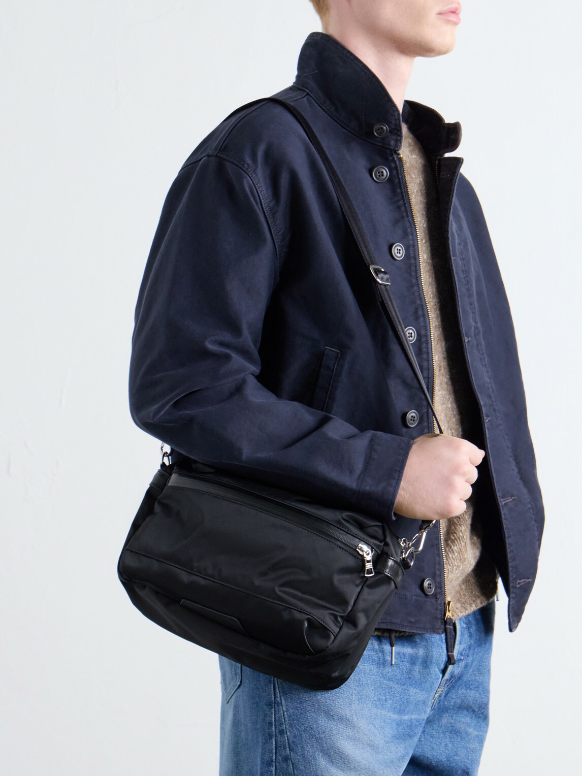 Master-Piece - Proress Leather-Trimmed Twill Messenger Bag
