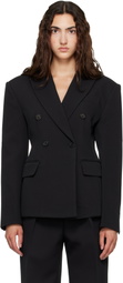The Frankie Shop Black Doyer Cinched Blazer