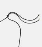 Jennifer Fisher 14kt gold-plated and leather necklace with quartz
