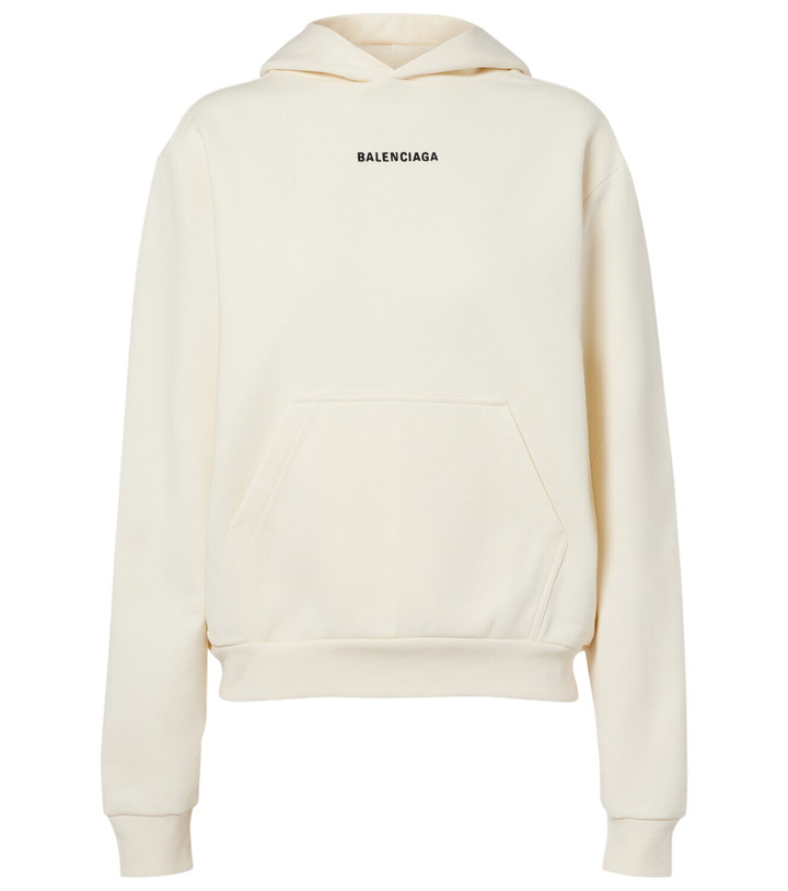Photo: Balenciaga Logo cotton fleece hoodie