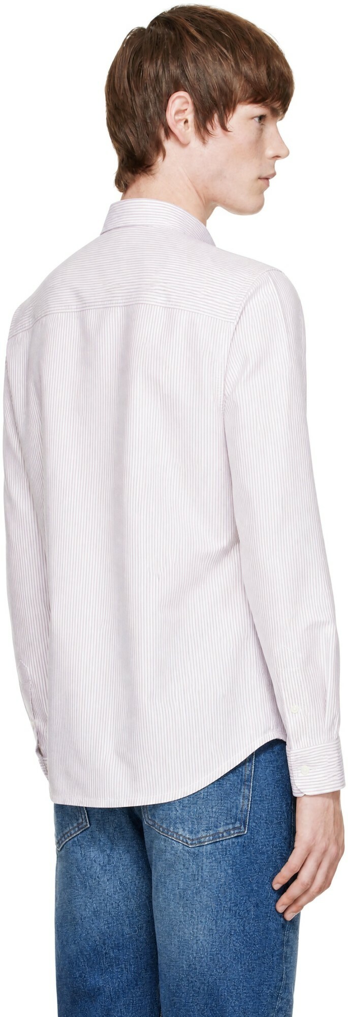 A.P.C. Tan & White Greg Shirt