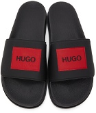Hugo Black Match Slides