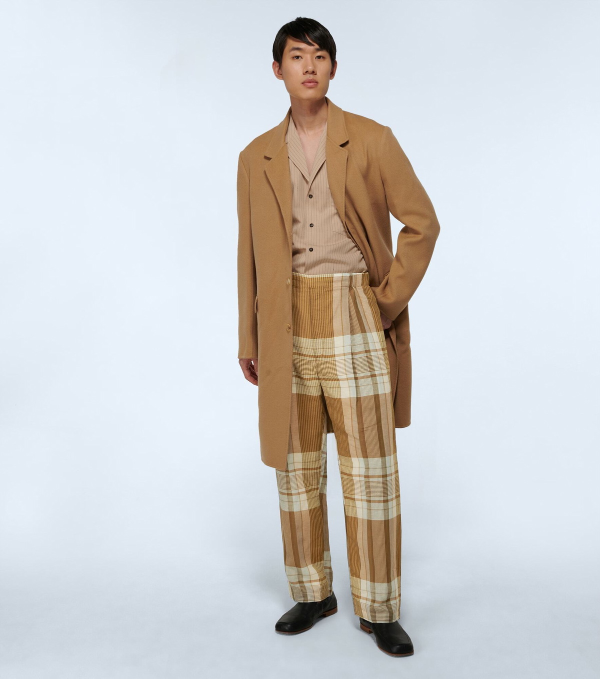 Lemaire - Pleated checked drawstring pants Lemaire