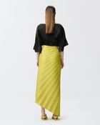 Pinko Pleated Skirt With Asymmetric Hem Palm Green