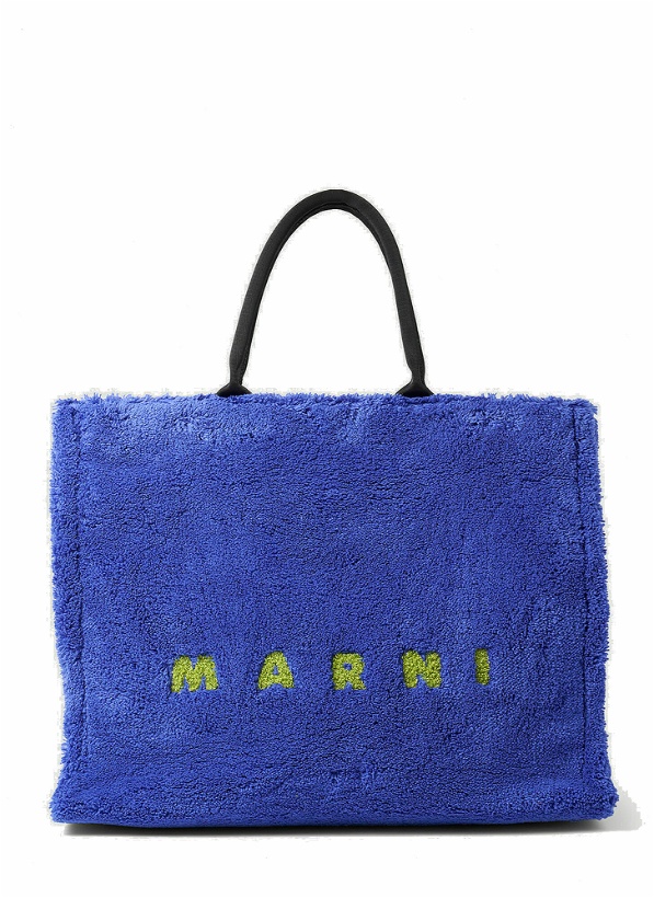 Photo: Marni - Fur Shopping Bag in Blue