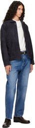 Arma Navy Plato Suede Jacket