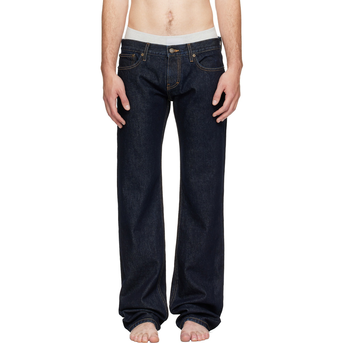 Raimundo Langlois Indigo Slim Straight Jeans