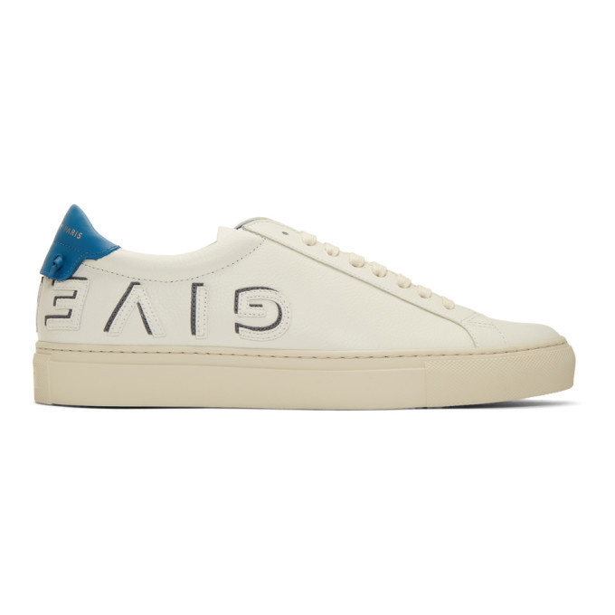 Photo: Givenchy Off-White and Blue Reverse Urban Knots Sneakers