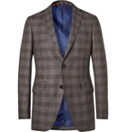 Etro - Grey Slim-Fit Checked Wool Blazer - Gray