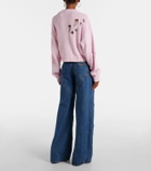 Area Embellished cotton and cashmere cardigan