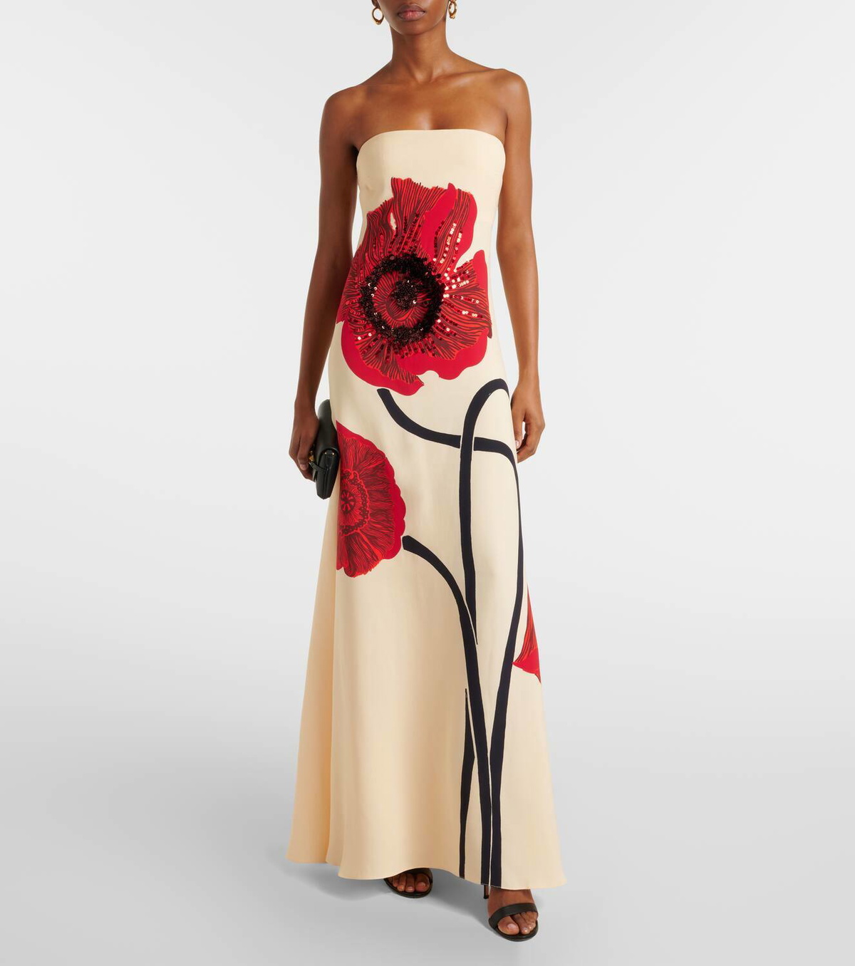 johanna ortiz dresses Johanna Ortiz Buen Viento Ankle Dress | Red/Floral | Size 4