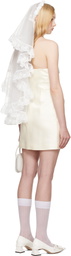 SHUSHU/TONG SSENSE Exclusive Bridal Capsule Bow Pintuck Pleated Minidress