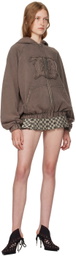 MISBHV Brown Zipped Hoodie