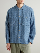 Folk - Patch Basketweave Cotton Overshirt - Blue
