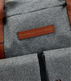 Brunello Cucinelli - Leather-trimmed duffel bag