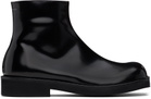 MM6 Maison Margiela Black Polished Leather Boots