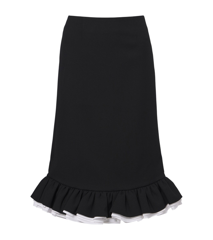 Photo: Shushu/Tong Ruffled wool and silk midi skirt