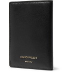 Common Projects - Logo-Print Leather Billfold Wallet - Black