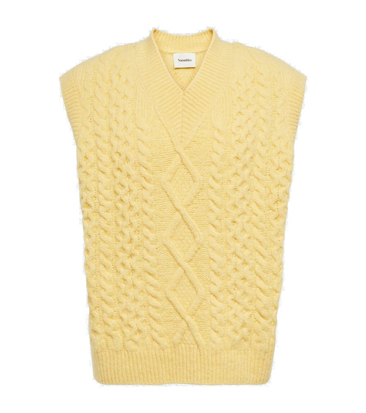Photo: Nanushka - Cable-knit wool-blend sweater vest