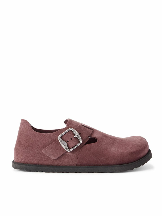 Photo: BIRKENSTOCK 1774 - London Suede Clogs - Burgundy