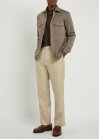 Raith Joseph Zigzag-jacquard Woven Overshirt Light Brown