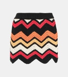 Alanui Kaleidoscopic cotton-blend miniskirt