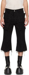 Rick Owens Black Tower Bolan Cutoff Cargo Pants