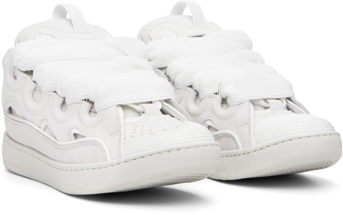 Lanvin White Curb Sneakers