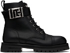Balmain Black Charlie Leather Ranger Boots
