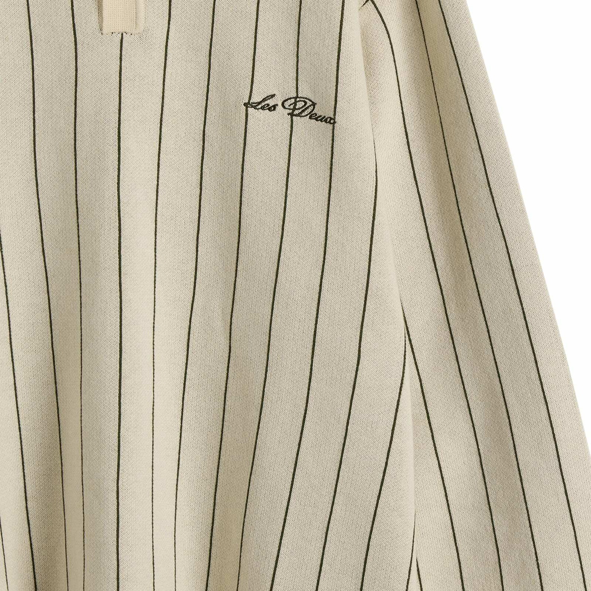 Les Deux Men's Signature Knitted Long Sleeve Polo in Ivory