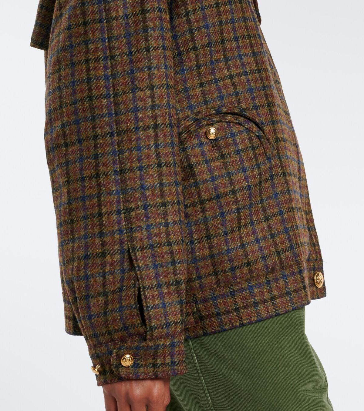 Blazé Milano Chausie checked virgin wool jacket