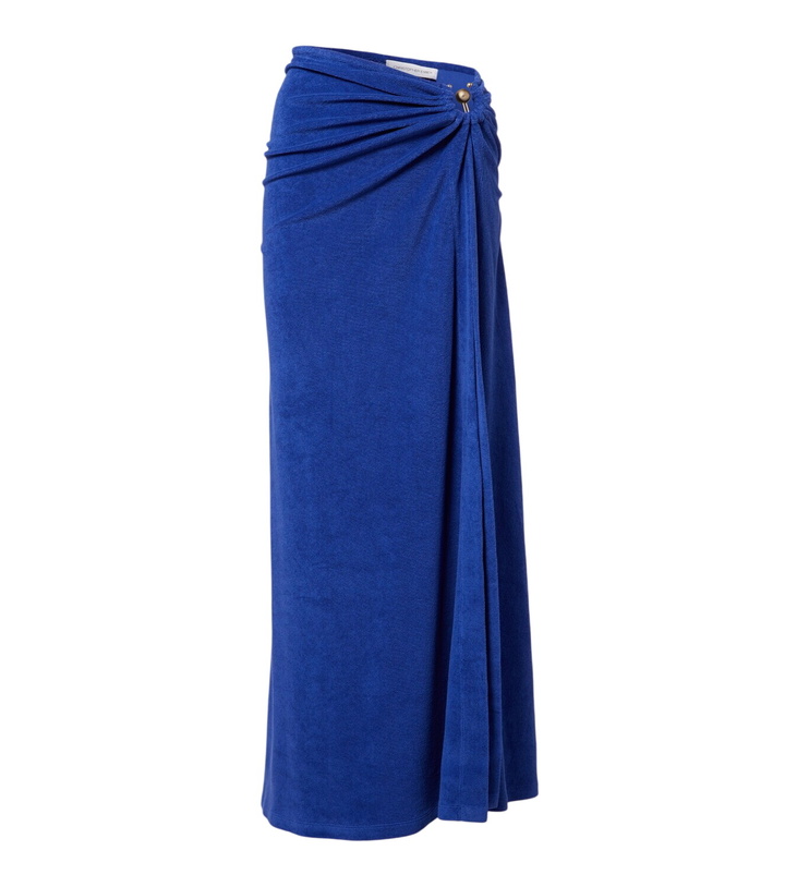 Photo: Christopher Esber Cotton-blend terry maxi skirt
