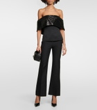 Staud - Giselle sequined off-shoulder top