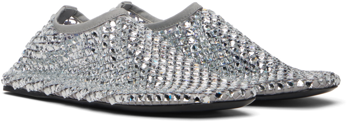 Christopher Esber Silver Minette Bezeled Flats
