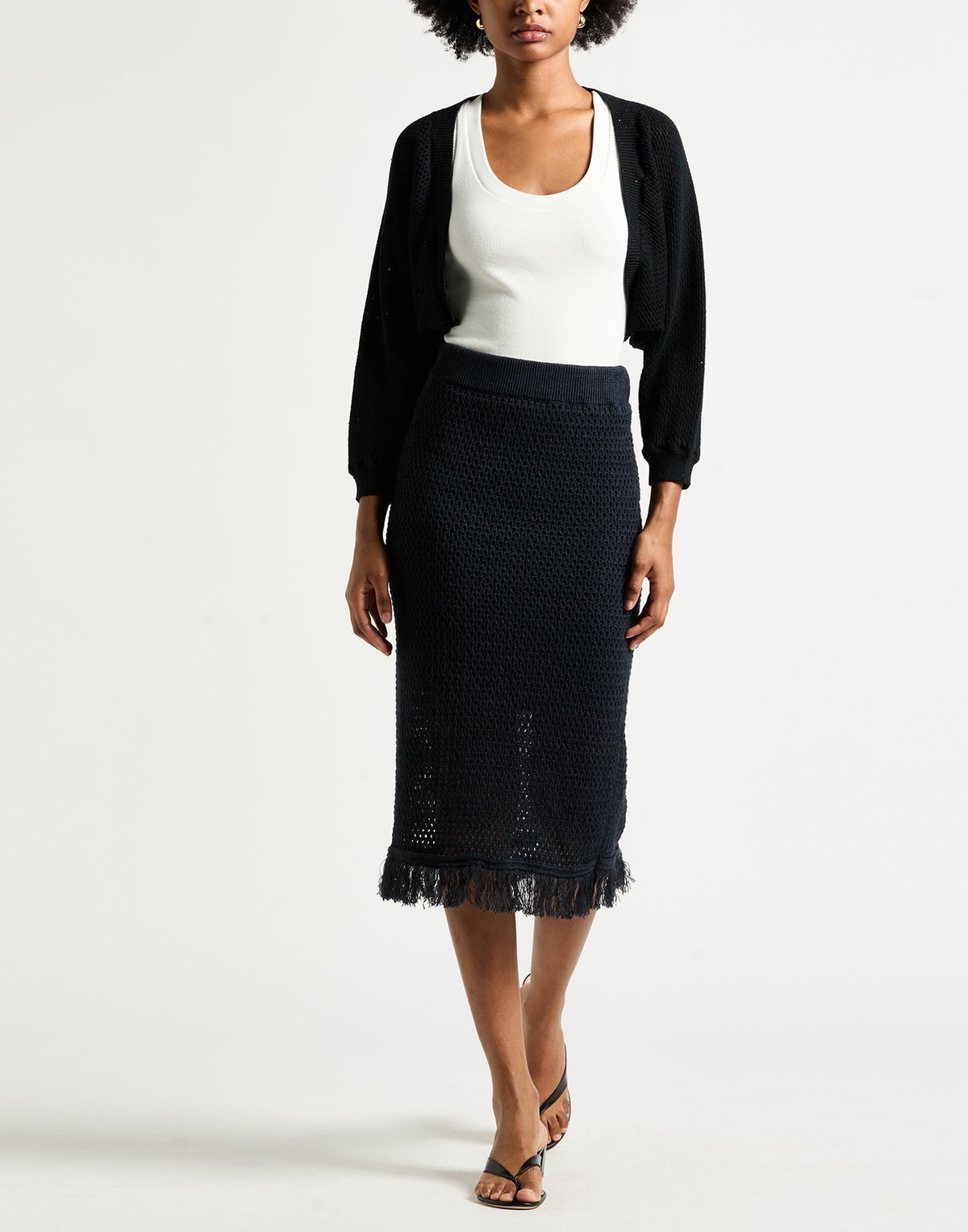Peserico Womens Midi skirt Midnight in Blue