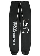 Rivington Roi Rebis Inri Printed Cotton Sweatpants Black