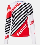 Jean Paul Gaultier Logo striped jersey T-shirt