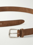 Massimo Alba - 2.5cm Budapest Suede Belt - Brown