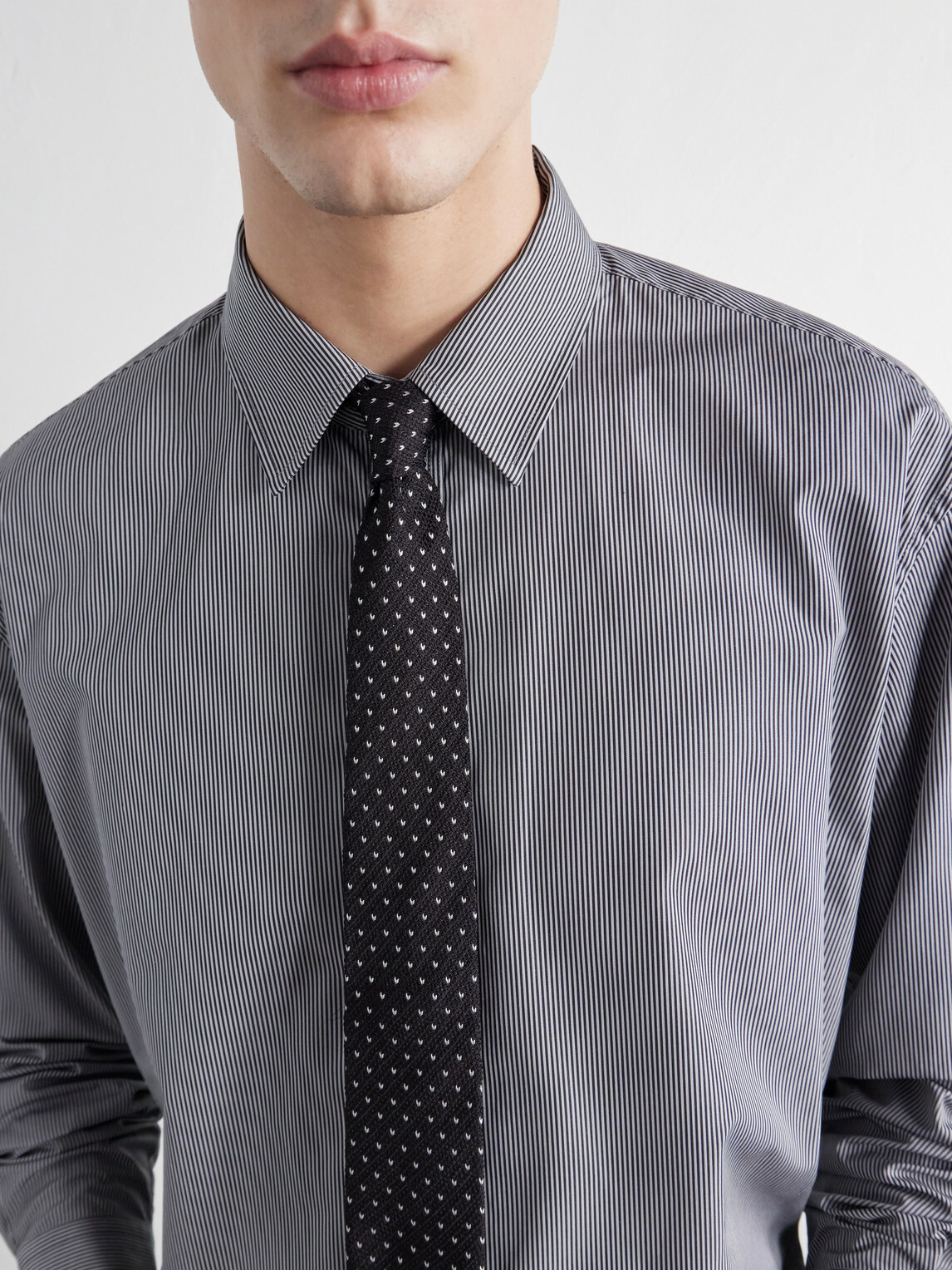 TOTEME - Striped Cotton-Poplin Shirt - Gray