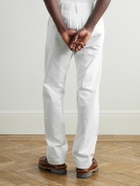 RRL - Officer's Straight-Leg Herringbone Cotton Trousers - White