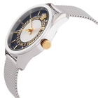 Versace New V Circle Quartz Mens Black Guilloche Dial Watch VE8A00324