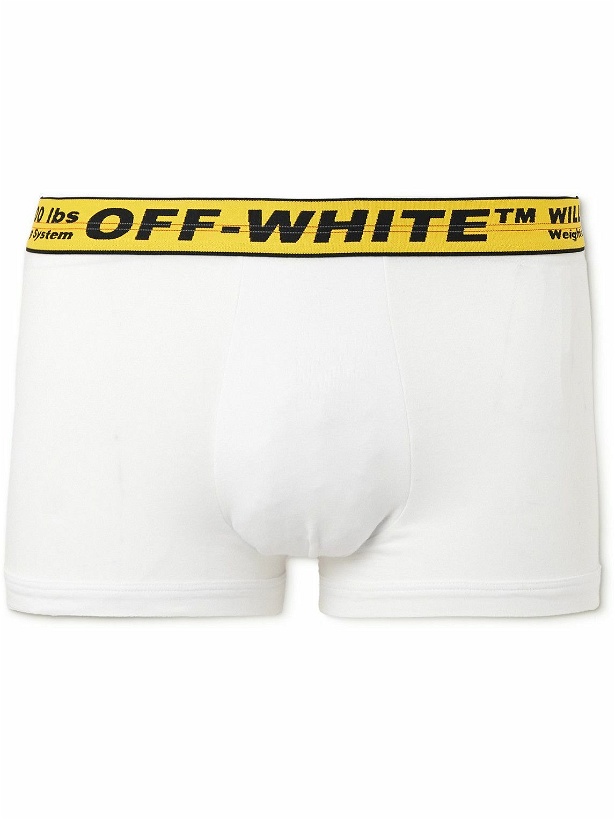 Photo: Off-White - Stretch-Cotton Boxer Briefs - White