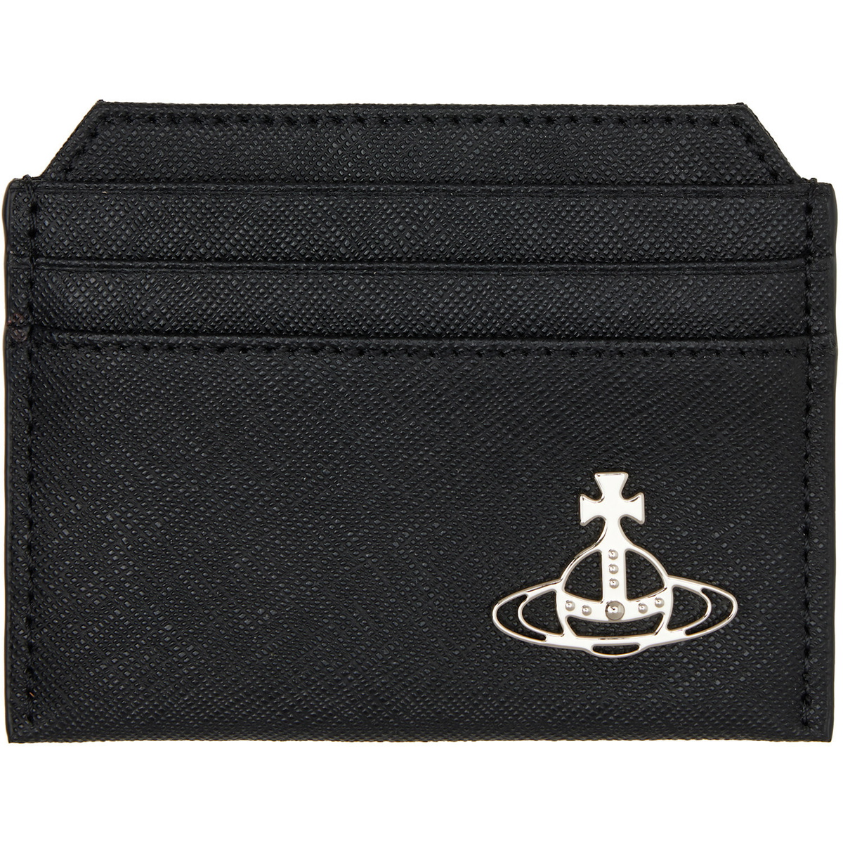 Vivienne Westwood Black Slim Orb Card Holder
